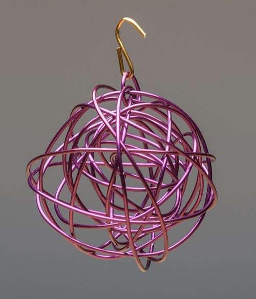 Nancy Chase's Wire Ball Ornament - , Hair Accessories, Zipper Pulls, Christmas Ornaments, Wire Wrapping, Wrapping, Wire Wrapping Jewelry, wire ornament